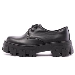 Sapato Oxford Tratorado Estilo Veggie Rebeca Preto... - ESTILO VEGGIE SHOES