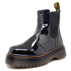 Bota Tratorada Chelsea Estilo Veggie Verniz Preto ... - ESTILO VEGGIE SHOES