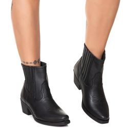 Bota Chelsea Cano Baixo Texana Estilo Veggie Preto... - ESTILO VEGGIE SHOES