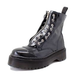 Coturno Tratorado Lizzy Estilo Veggie Croco Preto ... - ESTILO VEGGIE SHOES