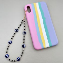 Phone Strap Miçangas Olho Grego - EVELISEPOLOJOIAS