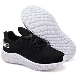 Tênis Infantil Esportivo Evoltenn Colmeia Preto Branco