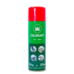 Tinta Spray Uso Geral - Vermelho Colorart 300ml - Evolução Tintas