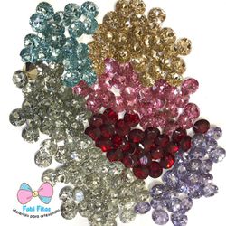 Chaton Strass Cristal 14mm - 06 unidades - FABIFITAS