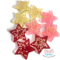 Estrela Acrílico 3cm - 1 unidade - FABIFITAS