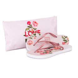 Chinelo Fabi Herzer Love Rosa Com Necessaire Antid... - Fabi Herzer