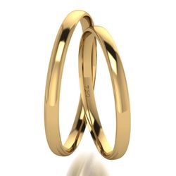 Par De Aliança De Ouro 18k Tradicional Com 2,5mm -... - Fábrica do Ouro ®