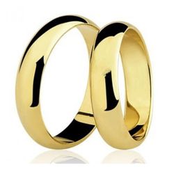 Par De Aliança Casamento De Ouro 18k Com 4mm Tradi... - Fábrica do Ouro