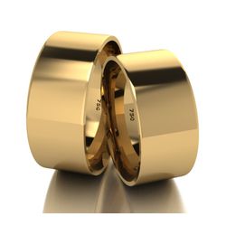 Par De Aliança De Ouro 18k Quadrada Com 8,0mm - 10... - Fábrica do Ouro ®