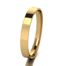 Aliança Individual De Ouro 18k Quadrada De 3mm - 1... - FÁBRICA DO OURO - ATACADO
