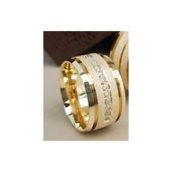 Aliança Individual De Ouro 18k Com Diamantes (enco... - FÁBRICA DO OURO - ATACADO