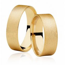 Par De Aliança Casamento De Ouro 18k Quadrada Diam... - Fábrica do Ouro ®️