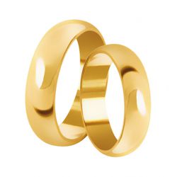 Par De Aliança Casamento De Ouro 18k Anatômica 5mm... - FÁBRICA DO OURO - ATACADO