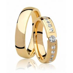 Par De Aliança Casamento De Ouro 18k Life Anatômic... - Fábrica do Ouro