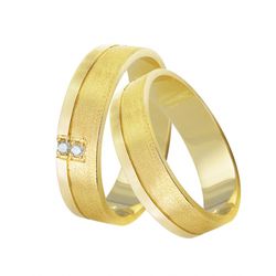 Par De Aliança Casamento De Ouro 18k Double Com 4,... - Fábrica do Ouro