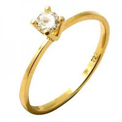 Anel De Ouro 18k Solitário Beautiful Com Diamante ... - Fábrica do Ouro