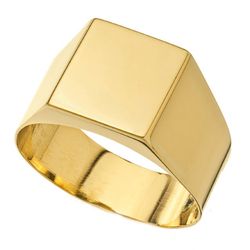 Anel De Ouro 18k Comendador Liso - 100837 - Fábrica do Ouro ®️