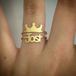 Anel De Ouro 18k Com Nome - 100915 - FÁBRICA DO OURO - ATACADO