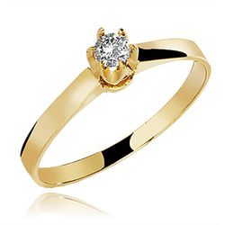 Anel De Ouro 18k Solitário Coroa Com Zircônia - 10... - Fábrica do Ouro ®