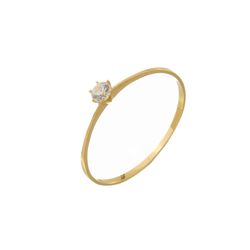 Anel De Ouro 18k Solitário Destiny Com Zircônia - ... - Fábrica do Ouro ®️