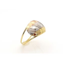 Anel De Ouro 18k Tricolor - 103241 - Fábrica do Ouro ®️