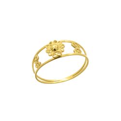 Anel De Ouro 18k Girassol - 103630 - Fábrica do Ouro ®️