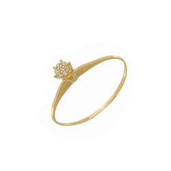 Anel De Ouro 18k Solitário Bliss Com Zircônias - ... - Fábrica do Ouro ®️