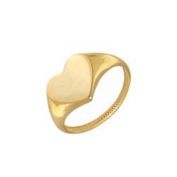 Anel De Ouro 18k Coração Lover - 103727 - Fábrica do Ouro ®️