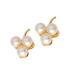 Brinco De Ouro 18k Cachinho De Uva De Pérolas - 10... - FÁBRICA DO OURO - ATACADO