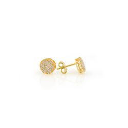 Brinco De Ouro 18k Chuveiro De Zircônias Com 6,6mm... - Fábrica do Ouro ®