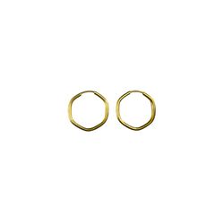 Brinco De Ouro 18k Argola Hexágono PP - 102863 - FÁBRICA DO OURO - ATACADO