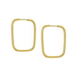 Brinco De Ouro 18k Argola Retangular Slim G - 1030... - FÁBRICA DO OURO - ATACADO