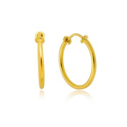 Brinco Infantil De Ouro 18k Argola fio redondo - 1... - Fábrica do Ouro ®