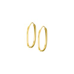 Brinco De Ouro 18k Argola Hexágono Fio redondo P -... - Fábrica do Ouro ®