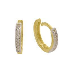 Brinco De Ouro 18k Argola Star - 103284 - Fábrica do Ouro ®