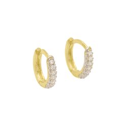 Brinco De Ouro 18k Argola Oval Radiante M - 103316 - Fábrica do Ouro ®