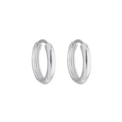 Brinco De Ouro Branco 18k Argola Luar M - 103320 - FÁBRICA DO OURO - ATACADO