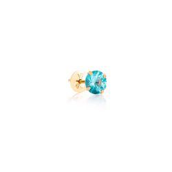 Brinco De Ouro 18k Individual Com Pedra De Zircôni... - Fábrica do Ouro ®️