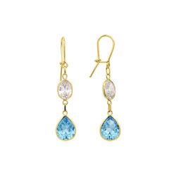 Brinco De Ouro 18k Cintilante com Zircônias - 1037... - FÁBRICA DO OURO - ATACADO