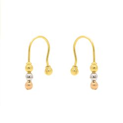 Brinco De Ouro 18k Anzol Com Bolinhas Tricolor - 1... - Fábrica do Ouro ®️