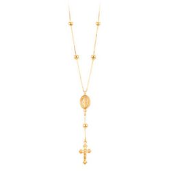 Gargantilha Meio Terço De Ouro 18k De 0,5mm Com 45... - FÁBRICA DO OURO - ATACADO