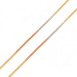 Corrente De Ouro Tricolor 18k Veneziana De 0,5mm C... - Fábrica do Ouro