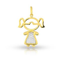 Pingente De Ouro 18k Menina - 100391 - FÁBRICA DO OURO - ATACADO