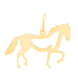 Pingente De Ouro 18k Cavalo Vazado - 100809 - Fábrica do Ouro