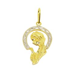 Pingente De Ouro 18k Maria Mãe De Jesus - 100844 - FÁBRICA DO OURO - ATACADO