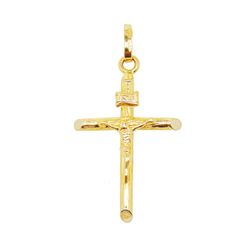 Pingente De Ouro 18k Crucifixo Com 29mm - 100912 - FÁBRICA DO OURO - ATACADO