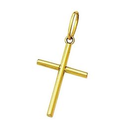 Pingente De Ouro 18k Cruz Palito Com 13mm - 101107 - FÁBRICA DO OURO - ATACADO