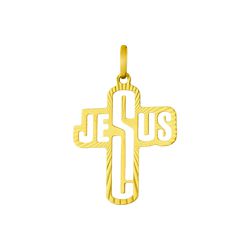 Pingente De Ouro 18k Cruz Vazado Com Nome Jesus - ... - Fábrica do Ouro ®