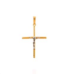 Pingente De Ouro 18k Crucifixo Com 21mm - 101116 - Fábrica do Ouro ®️