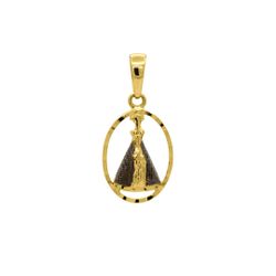 Pingente De Ouro 18k Nossa Senhora Da Aparecida Co... - FÁBRICA DO OURO - ATACADO